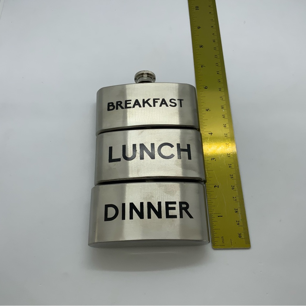 B/FAST /LUNCH/DINNER HIP FLASK - Picture 8 of 8